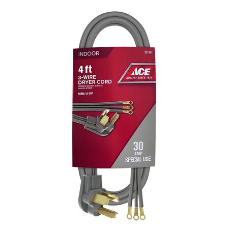 Ace 10/3 SRDT 4 ft. L Dryer Cord 3 Wire