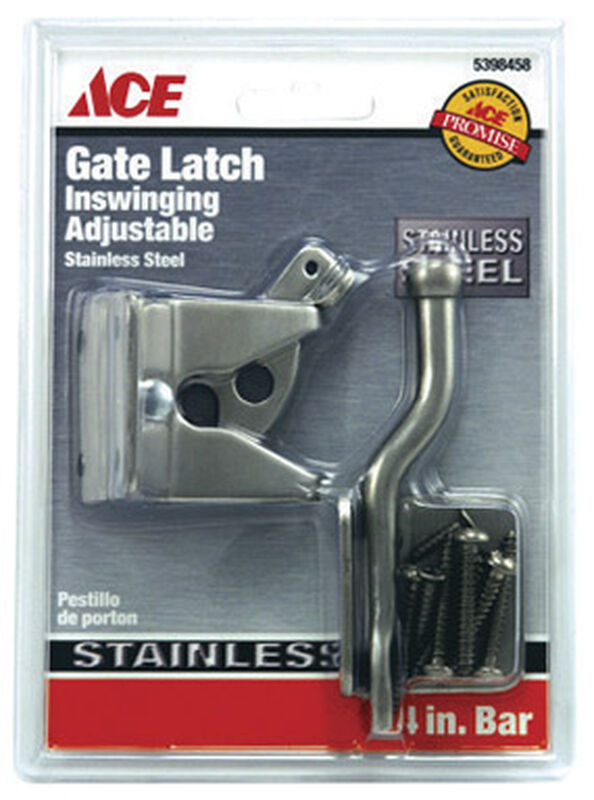 Ace Adjustable Gate Latch Corrosion Resistant Stainless Steel ACQ Lumber Compatible Stine Home