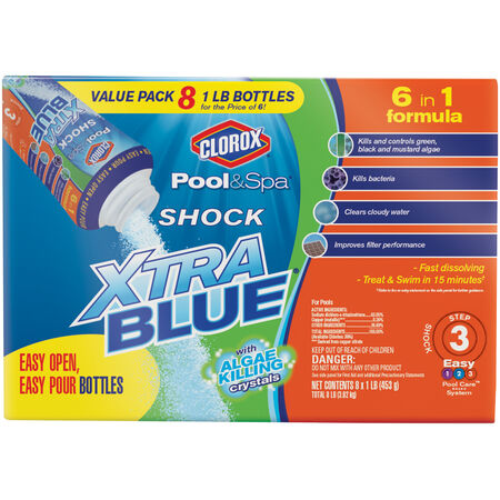 Clorox Pool&Spa Shock XtraBlue Value Pack, 8pk