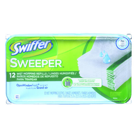 Swiffer Sweeper 5.4 in. Wet Microfiber Mop Refill Pad 12 pk