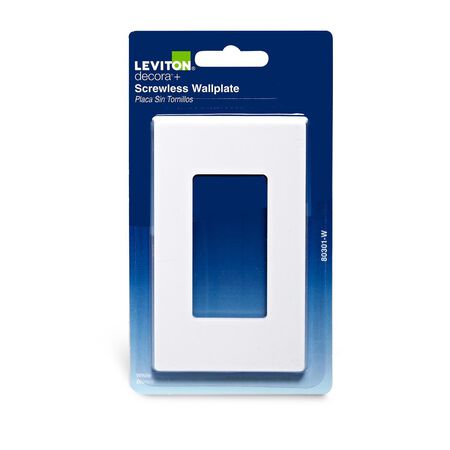 Leviton Decora White 1 gang Polycarbonate Decorator Wall Plate 1 pk
