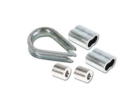 Koch Industries Zinc-Plated Aluminum 3/32 in. D Wire Rope Clips and Thimble
