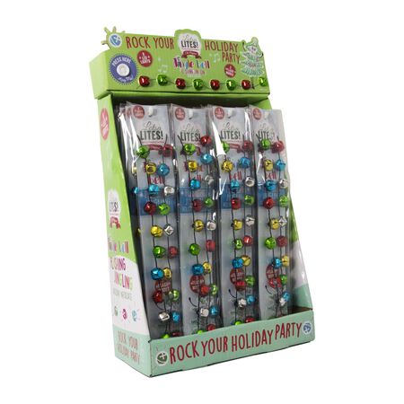 DM Merchandising Lotsa Lights Light up Bells Necklace Metal 1 pk