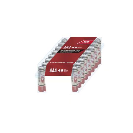 Ace AAA Alkaline Batteries 48 Pack Boxed