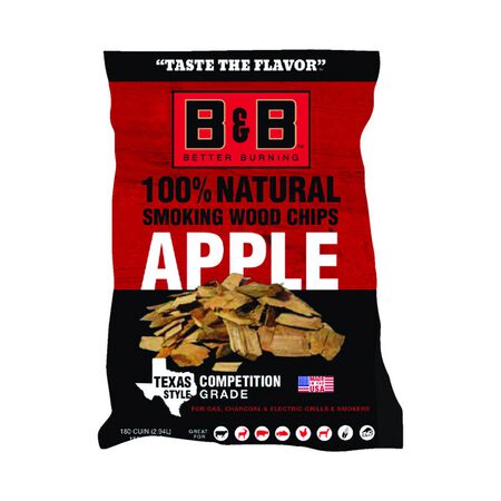 B&B Charcoal All Natural Apple Wood Smoking Chips 180 cu in