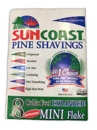 Pine Shavings Mini flakes 8 cf.