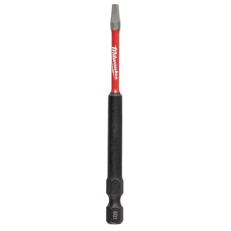 Milwaukee Shockwave Square Recess #1 X 3-1/2 in. L Impact Power Bit Steel 1 pc