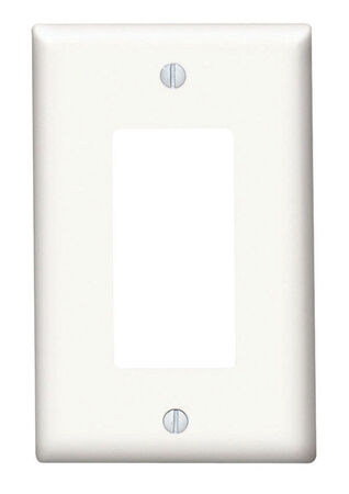 Leviton White 1 gang Thermoplastic Decora/GFCI Wall Plate 1 pk