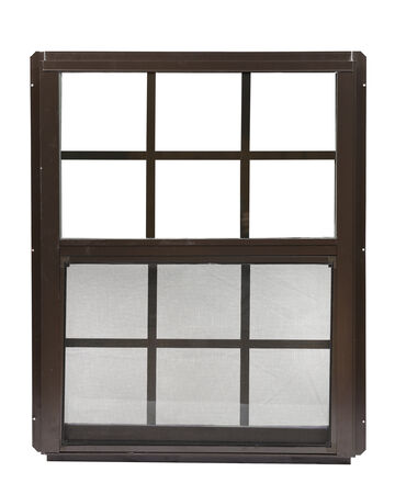 32 in.x 52in. Bronze Insulated Window (6/6 Window Pane Arrangement)