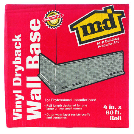 M-D 4 in. H X 60 ft. L Prefinished Black Vinyl Wall Base