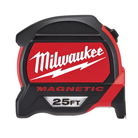 Milwaukee 25 ft. L X 1 in. W Compact Wide Blade Magnetic Tape Measure 1 pk