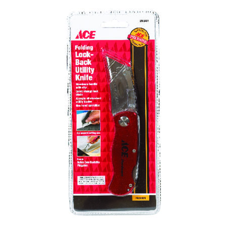 Ace 6 in. Lockback Utility Knife Red 1 pk