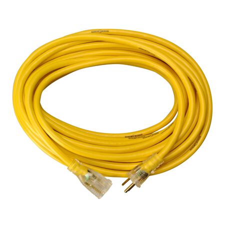 Yellow Jacket Outdoor 50 ft. L Yellow Extension Cord 12/3 SJTW