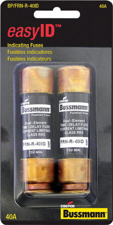 Bussmann EasyID 40 amps Dual Element Time Delay Fuse 2 pk