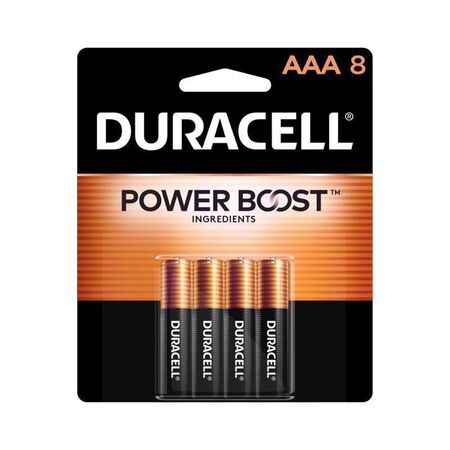 Duracell Power Boost AAA Alkaline Batteries 8 pk Carded