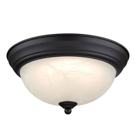 Westinghouse 4.75 in. H X 11 in. W X 11 in. L Bronze Black LED Ceiling Light Fixture