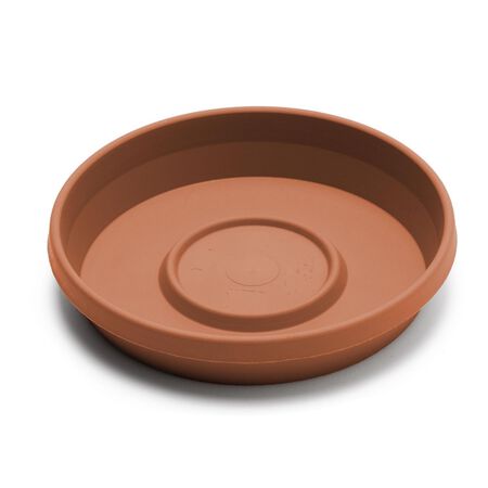 Bloem Terra 0.7 in. H X 3.75 in. D Resin Traditional Plant Saucer Terra Cotta