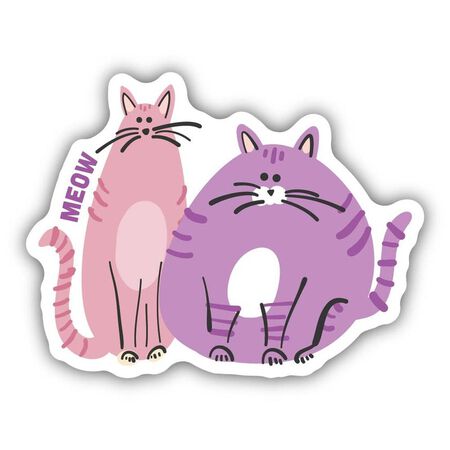 Sticker Northwest Colorful Cats Sticker
