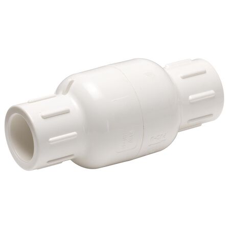Homewerks 1-1/2 in. D X 1-1/2 in. D Solvent PVC Spring Loaded Check Valve