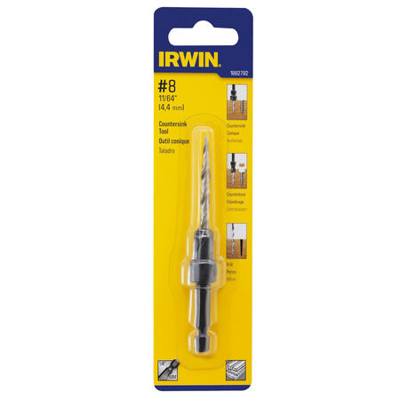 Irwin 3/8 in. X 11/64 in. D High Speed Steel Wood Countersink 1 pc