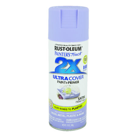 Rust-Oleum Painter's Touch 2X Ultra Cover Satin French Lilac Paint+Primer Spray Paint 12 oz