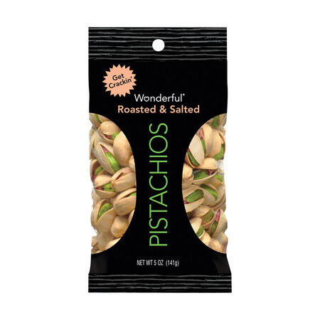 WONDERFUL WONDERFUL ROASTED AND SALTED Pistachios 5OZ Bag
