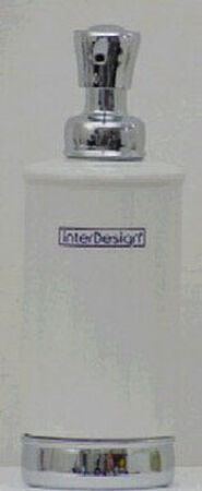 Interdesign York Tall Soap Dispenser 8.2 in. H x 3.5 in. L x 3.5 in. W White Chrome Steel