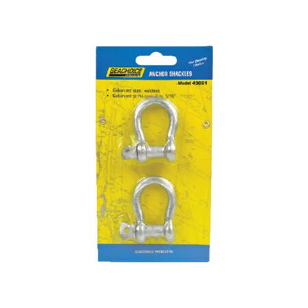 Seachoice Galvanized Steel 11.5 in. L x 5/16 in. W Shackle 2 Pack