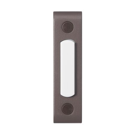 Heath Zenith Oil Rubbed Bronze Brown Metal Wired Pushbutton Doorbell
