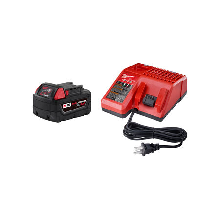 Milwaukee M18 REDLITHIUM XC5.0 18 V 5 Ah Lithium-Ion Starter Kit 2 pc