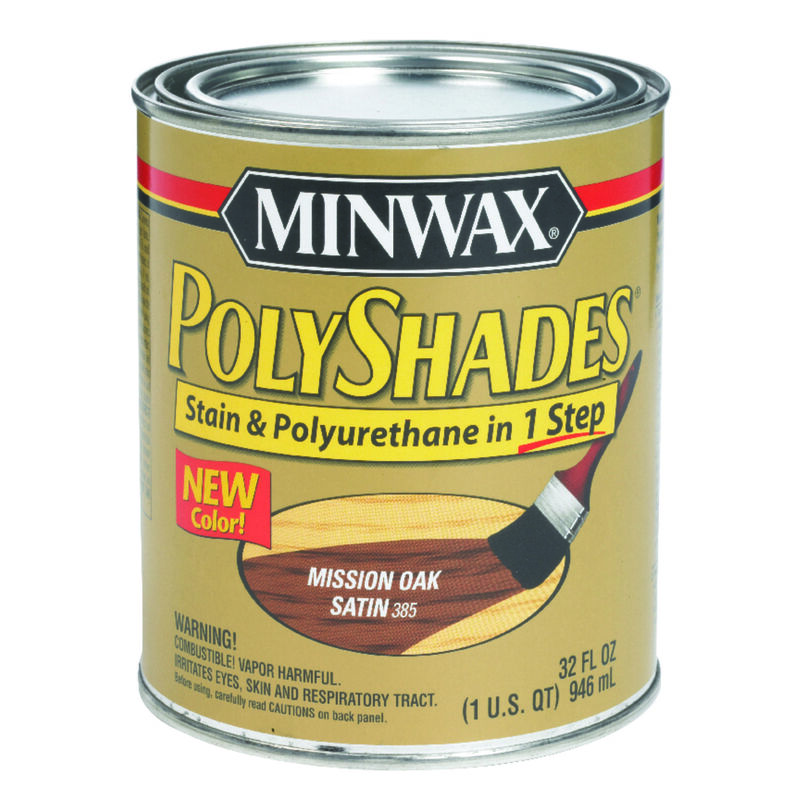 Minwax PolyShades Transparent Polyurethane Polyurethane Stain Mission Oak 1 qt. Stine Home
