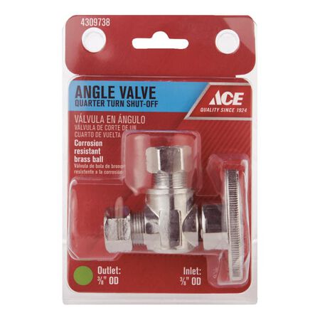 Ace 3/8 in. Compression X 3/8 in. Compression Brass Shut-Off Valve