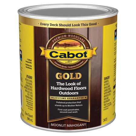 Cabot Gold Satin 3473 Moonlit Mahogany Deck Varnish 1 qt