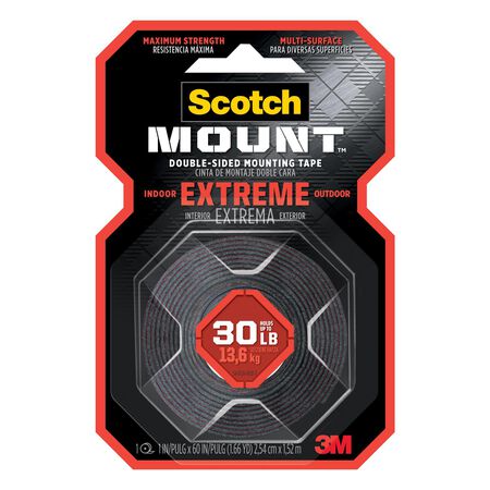 3M Scotch-Mount 60 in. L X 1 in. W Double-Sided Mounting Tape