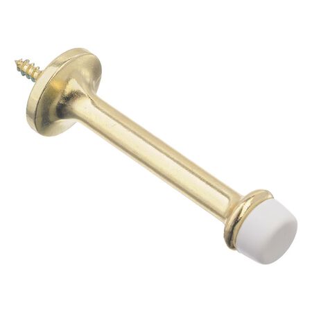 Ace 3 in. W Metal Bright Gold Rigid Door Stop Mounts to door and wall 1/8 in.