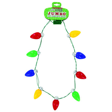 DM Merchandising Lotsa Lites Christmas Jumbo Light Up Necklace Plastic 1 pk