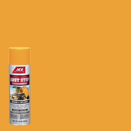 Ace Rust Stop Machine & Implement Gloss Caterpillar Yellow Protective Enamel Spray Paint 15 oz