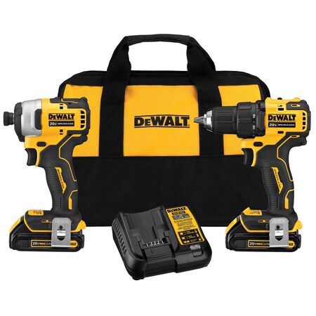 DEWALT 20V MAX ATOMIC Cordless Brushless 2 Tool Compact Drill and Impact Driver Kit