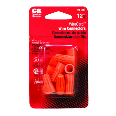 Gardner Bender WingGard 22-14 Ga. Copper Wire Wire Connector Orange 12 pk