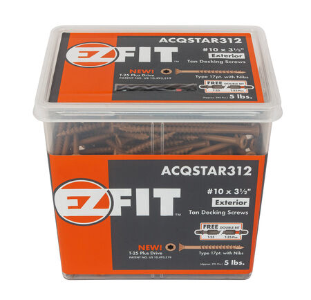 EZ Exterior Screws #10 x 3-1/2" T-25 Star 5 lb.