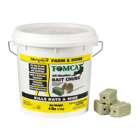 Motomco Tomcat Rodent Bait For Rats Mice 4 lb.