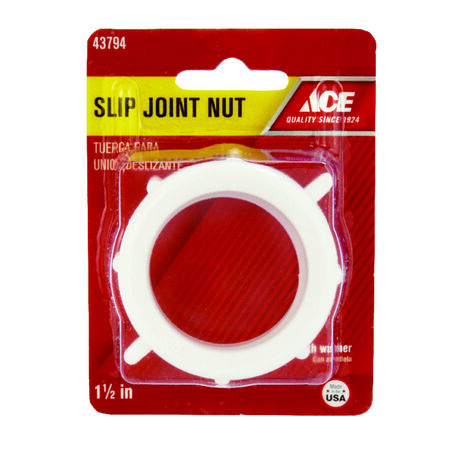 Ace Plastic Slip Joint Nut and Washer