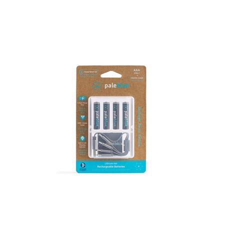 Pale Blue Earth AAA Lithium Batteries 4 pk Carded