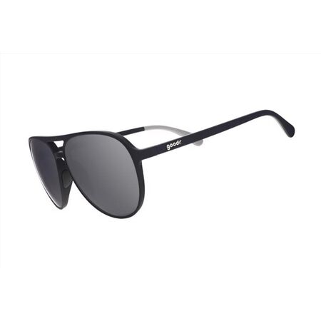 goodr Mach G - Add the Chrome Package Sunglasses Unisex Black Frame Silver Lens Polarized