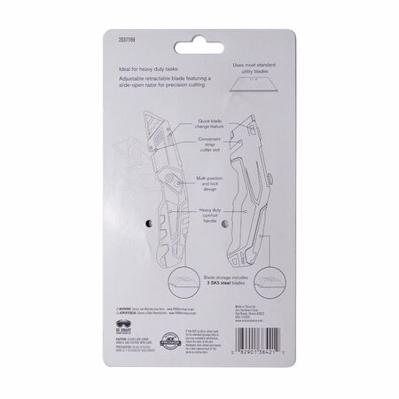 Ace Retractable Utility Knife Set Black/Red 2 pc