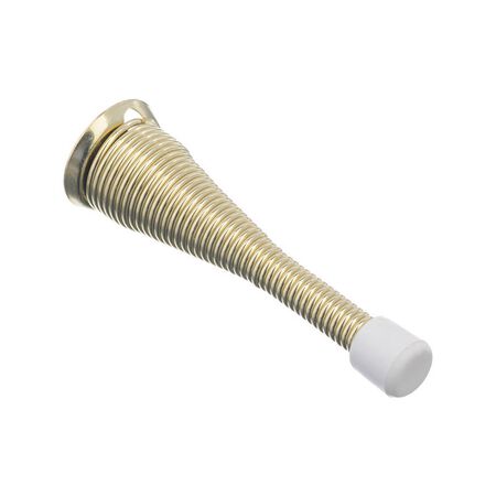 Ace 3 in. W Metal Bright Gold Spring Broad Base Door Stop Mounts to door and wall 1/8 in.