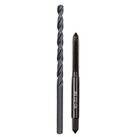 Milwaukee SAE 10-32 NF Straight Flute Plug Tap & #21 Drill Bit