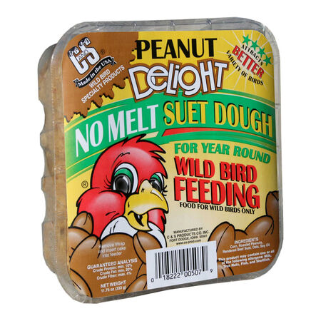 C&S Products Peanut Delight Assorted Species Beef Suet Wild Bird Food 11.75 oz