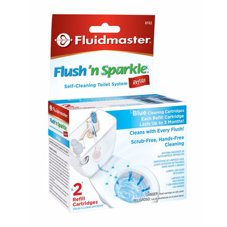Fluidmaster Flush N' Sparkle No Scent Continuous Toilet Cleaning System Refill 2 oz Liquid