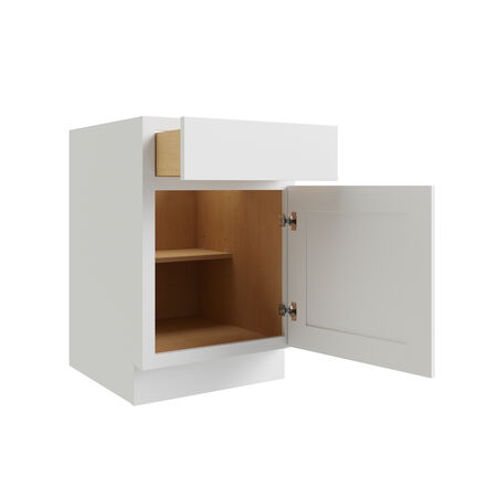 Luxor White Base Cabinet 18" 1 Door RTA